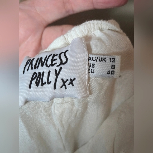 Princess Polly Khalia Cut Out Open Back White Mini Dress, Size 8 - Picture 4 of 4
